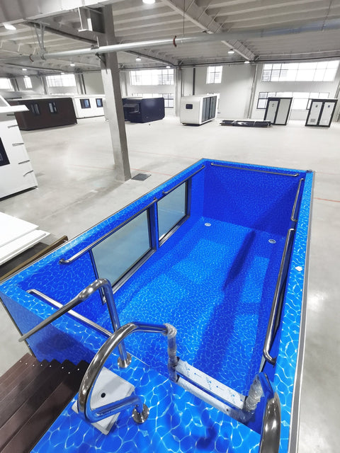 “Modern 20ft sea container pool in backyard with filtration system”
“Indoor 40ft shipping container swimming pool with viewing glass”
“Above-ground modular pool built from repurposed shipping container”