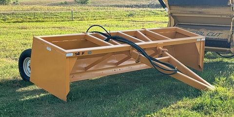 14 FT Industries America Box Blade Scraper – Side Angle
16 FT Heavy-Duty Box Scraper with Hydraulic Tilt – Top View
Box Blade for Tractor with Reinforced Rear Blade
Grading Scraper Attachment – Front Side with Hydraulic Arms