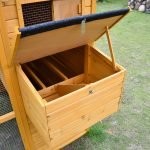 Large Wooden Walk-In Chicken Coop with Nesting Boxes and Outdoor Run for 10 Chickens