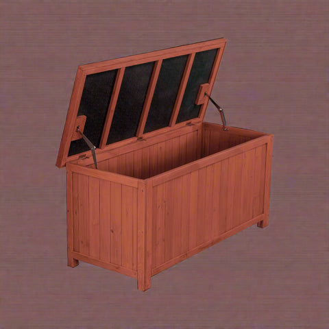 Leisure Season Wooden Deck Storage Box - Front View
Outdoor Wooden Patio Storage Bench - Leisure Season DB4820
Weatherproof Wooden Garden Storage Chest
Wooden Deck Storage Box with Lift-Up Lid
Patio Storage and Seating Box for Garden Tools and Accessories