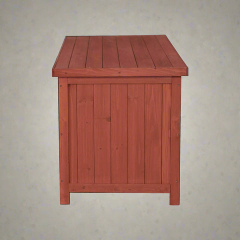 Leisure Season Wooden Deck Storage Box - Front View
Outdoor Wooden Patio Storage Bench - Leisure Season DB4820
Weatherproof Wooden Garden Storage Chest
Wooden Deck Storage Box with Lift-Up Lid
Patio Storage and Seating Box for Garden Tools and Accessories