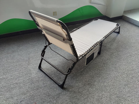 Beige Reclining Chaise Lounge Chair – Outdoor Setup
Foldable Sun Lounger with Adjustable Backrest – Side View
Patio Chaise Lounge Chair with Pillow – Front Angle
Folded Outdoor Lounger Chair – Storage-Friendly
Lightweight Recliner Chair for Garden or Balcony