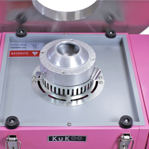 Pink Candy Floss Machine with Dome Cover – Front View
Commercial Cotton Candy Machine – Close-Up of Controls
Candy Floss Cart with Wheels – Party Setup
Dome Cover Cotton Candy Maker – Rear View
Pink Cotton Candy Machine in Use – Carnival Event