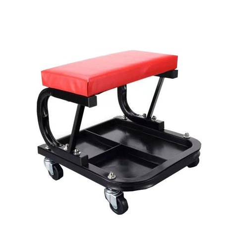 New Mechanic's Padded Creeper Work Stool – Rolling Garage Seat with Tool Tray & Adjustable Height S1245 - with | Sold by Uncle Wiener's Wholesale