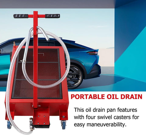 120L oil drain tank with 12V electric pump and hose
Low-profile portable red fluid transfer tank with wheels
Foldable handle oil drain tank for vehicle maintenance
Workshop fluid removal tank with mesh debris screen
Iron body fuel and oil tank with 110V electric pump
