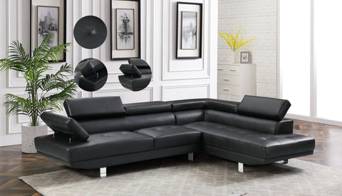 Modern Black L-Shape Sofa in Contemporary Living Room Setup
Left-Facing Sectional Sofa with Adjustable Headrests
Side Profile of L-Shaped Sectional with Leather Upholstery
Top View of Black Corner Sofa in Right Orientation
Close-Up of Seat Cushions and Stitching on Black Sectional Couch