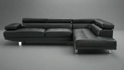 Modern Black L-Shape Sofa in Contemporary Living Room Setup
Left-Facing Sectional Sofa with Adjustable Headrests
Side Profile of L-Shaped Sectional with Leather Upholstery
Top View of Black Corner Sofa in Right Orientation
Close-Up of Seat Cushions and Stitching on Black Sectional Couch