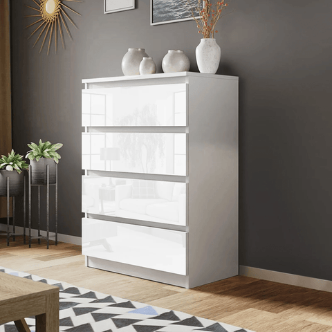 “White high gloss 2-drawer bedroom dresser”
“Black modern drawer chest with glossy finish”
“Modern white storage cabinet in bedroom setting”
“High gloss 8-drawer dresser for large storage”
“Contemporary white and black dressers for bedrooms”