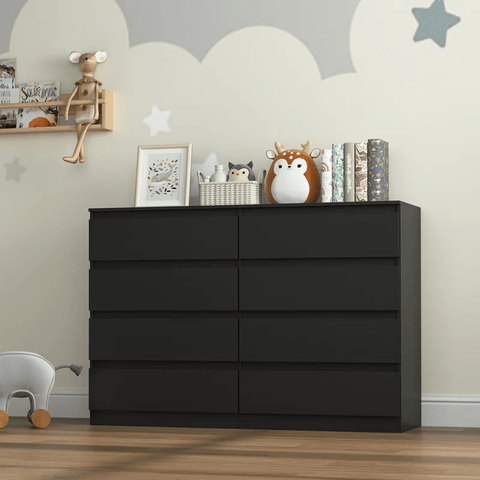 “White high gloss 2-drawer bedroom dresser”
“Black modern drawer chest with glossy finish”
“Modern white storage cabinet in bedroom setting”
“High gloss 8-drawer dresser for large storage”
“Contemporary white and black dressers for bedrooms”