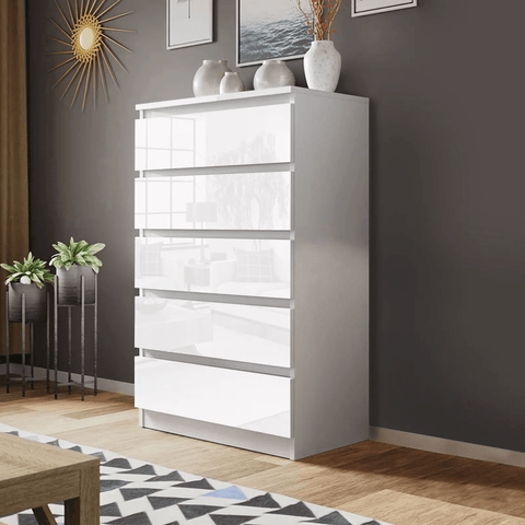 “White high gloss 2-drawer bedroom dresser”
“Black modern drawer chest with glossy finish”
“Modern white storage cabinet in bedroom setting”
“High gloss 8-drawer dresser for large storage”
“Contemporary white and black dressers for bedrooms”