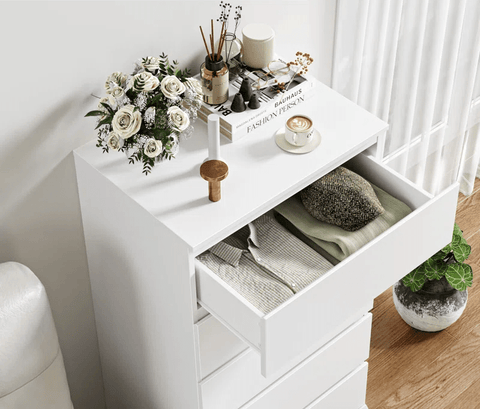 “White high gloss 2-drawer bedroom dresser”
“Black modern drawer chest with glossy finish”
“Modern white storage cabinet in bedroom setting”
“High gloss 8-drawer dresser for large storage”
“Contemporary white and black dressers for bedrooms”