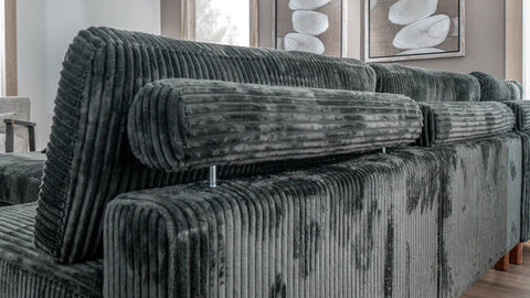 Modular 10FT Corduroy Sofa in Neutral Color – Front View
Plush Ribbed Sofa with Sectional Configuration
Modern Corduroy Couch – Wide Seating Sofa for Living Room
Corner View of 10FT Modular Sofa in Living Space
Cozy Corduroy Sofa with Medium-Soft Cushions