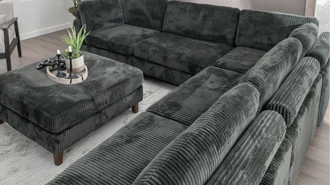 Modular 10FT Corduroy Sofa in Neutral Color – Front View
Plush Ribbed Sofa with Sectional Configuration
Modern Corduroy Couch – Wide Seating Sofa for Living Room
Corner View of 10FT Modular Sofa in Living Space
Cozy Corduroy Sofa with Medium-Soft Cushions