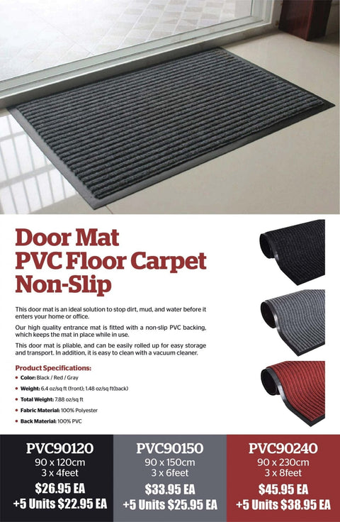 Heavy-duty commercial rubber entrance mat for outdoor use
Textured black rubber doormat for front doors
Non-slip ribbed door mat in high-traffic area
Durable rubber mat used at office entryway
Multiple size rubber mats for commercial buildings