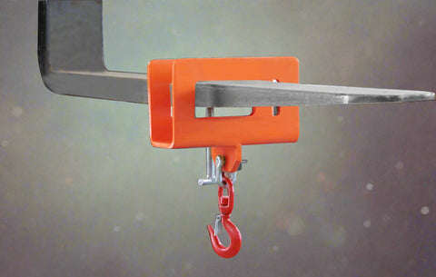 Single forklift hook attachment in bright orange
Forklift lifting hook with safety latch
Heavy-duty pallet hoist forklift accessory
Orange fork hook attachment for material handling
Industrial single fork hoist with safety latch