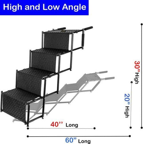 Portable Folding Dog Ramp with Anti-Slip Steps – 4-Step & 5-Step Options