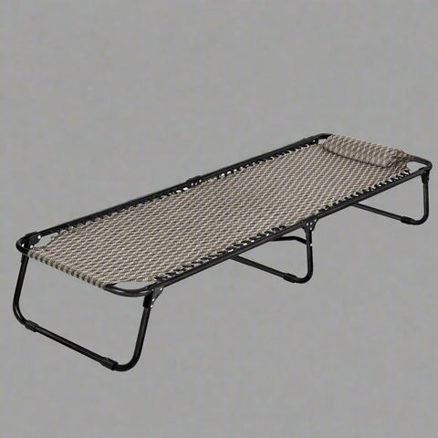 Portable Folding Camping Cot – Single Size Outdoor Bed
Foldable Sleeping Cot with Heavy-Duty Frame
Single-Size Camping Cot with 3-Pair Support Legs
Outdoor Sleeping Cot Folded for Storage