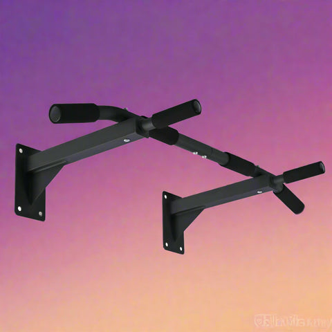 Wall-mounted black steel pull-up bar – front angle view
Pull-up bar installed on wall for home gym
Multi-grip fitness pull-up bar with foam handles
Compact strength training bar for upper-body workouts
Wall mount hardware and bar installation demonstration