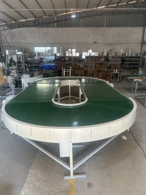 PVC Belt Conveyor with Electric Aluminum Frame – 3M & 5M Length Options