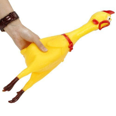 New Screaming Rubber Chicken Toy – Funny Squeaky Squawking Chicken for Kids, Pets & Gag Gifts RBCH - with | Sold by Uncle Wiener's Wholesale