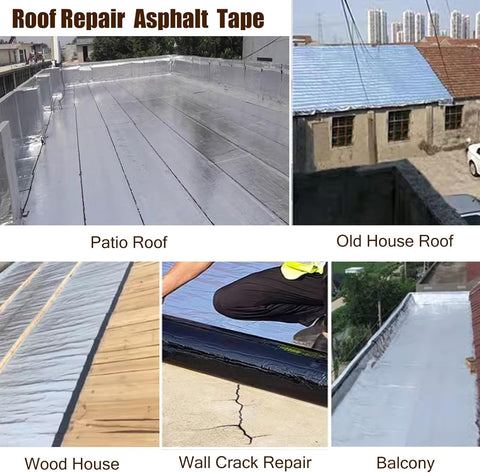 Self-adhesive asphalt patch tape unrolled for roof repair
Waterproof crack repair tape applied on concrete surface
Close-up of 2mm thick asphalt tape texture
DIY roof sealing with black asphalt repair tape
Roll of outdoor waterproof sealing tape on workbench