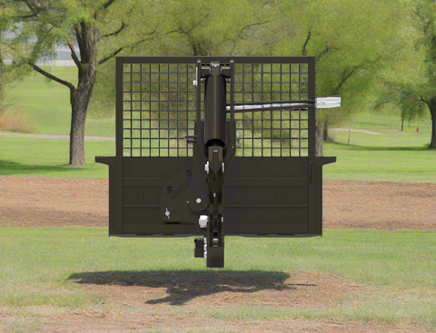 Rotating tree shear attachment mounted on skid steer
Side view of 965091 rotating tree cutter
Shear in upright rotation position
Hydraulic tree shear close-up view
965091 skid steer forestry attachment