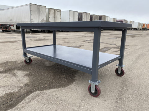 Steel Rolling Tool Table with Two Layers and Locking Casters – TC025M
Mobile Workbench with Gray Finish in Garage Setup
Heavy-Duty 2-Tier Steel Workstation for Industrial Use
Tool Table with Smooth-Rolling Wheels and Shelf Storage
Front Angle of Steel Workbench with Lower Shelf and Locking Wheels
Industrial Workshop Setup Featuring TC025M Rolling Bench
Side View of Assembled Rolling Work Table in Gray Metal
