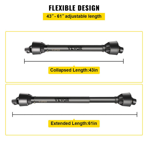 NEW TRACTOR PTO DRIVE SHAFT SERIES 4 - Tractor Attachment with 39" - 55" | Sold by Uncle Wiener's Wholesale