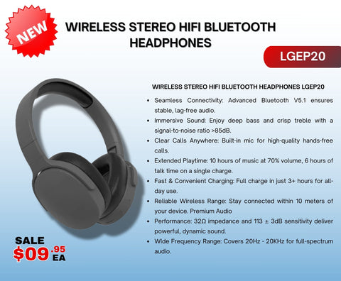 NEW WIRELESS STEREO HIFI BLUETOOTH HEADPHONES - with | Sold by Uncle Wiener's Wholesale
