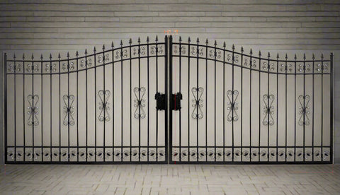 Wrought Iron Black Driveway Gate Set
Decorative Iron Entry Gates for Farm and Ranch
Durable Wrought Iron Gates – Deer Design
Heavy-Duty Black Iron Gates for Estate Entrance
Tree of Life Wrought Iron Entry Gate Design