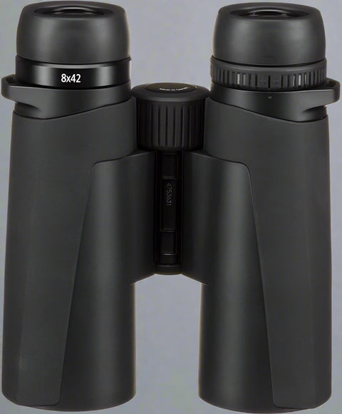 "ZEISS Conquest HD 8x42 binoculars front view"
"German-engineered ZEISS waterproof binoculars for birdwatching"
"Close-up of ZEISS 8x42 binocular eyepieces and rubber grip"
"Premium outdoor binoculars in carrying case"