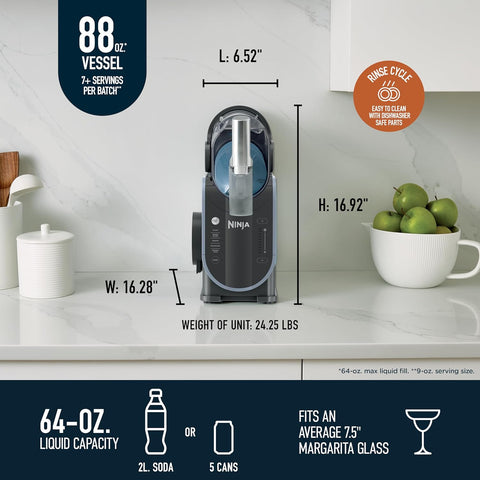 Ninja SLUSHi Frozen Drink Maker with RapidChill™ Technology – Front View with Accessories