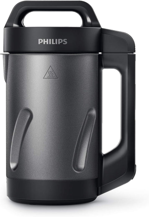 Philips Viva Collection SoupMaker, 1.2 L, Makes 2 - 4 servings, 6 Pre - set Programs, SoupPro Technology, Soup in Less than 18 Minutes, Eeasy Clean, Recipe Book, Black and Stainless Steel (HR2204/70) - with | Sold by Uncle Wiener's Wholesale