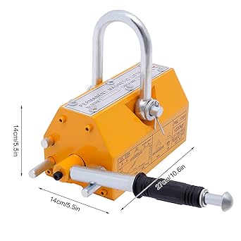 PORTABLE HEAVY - DUTY MAGNETIC PLATE LIFTER – CRANE HOIST FOR STEEL & METAL HANDLING - with 3000 KG | Sold by Uncle Wiener's Wholesale