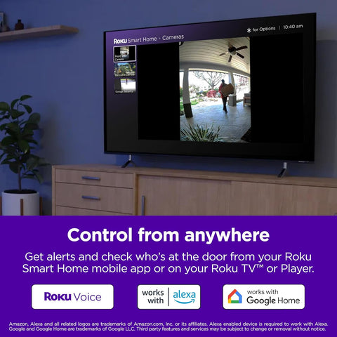 Roku Smart Home Wireless Video Doorbell & Chime - 1440p HD Night Vision Ultrawide View Doorbell Camera with Motion & Sound Detection, Works with Alexa & Google - 90 - Day Subscription Included - with White | Sold by Uncle Wiener's Wholesale