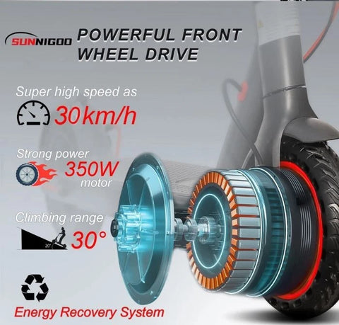 New 350W Electric Scooter – 30KM Range, LCD Display, App Control, Foldable Design, 30kmh 3848581