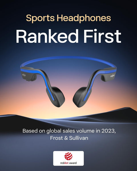 SHOKZ OpenMove - Open - Ear Bluetooth Sport Headphones, Bone Conduction Wireless Earphones, Sweatproof for Running and Workouts, with Sticker Pack(Blue) - with | Sold by Uncle Wiener's Wholesale