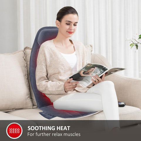 Snailax Massage Seat Cushion, Back Massage Chair Pad with Heat, Full Back and Thighs Massage with 10 Vibration Massage Motors, 2 Heat Levels, Christmas Gifts for men - with | Sold by Uncle Wiener's Wholesale