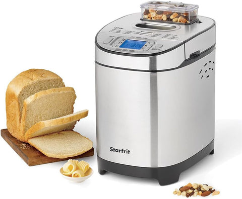 Starfrit 024707 Electric Bread Maker, silver, medium (024707 - 001 - 0000) & The No - Fuss Bread Machine Cookbook: Hands - Off Recipes for Perfect Homemade Bread,English - with | Sold by Uncle Wiener's Wholesale