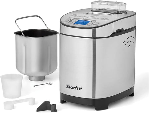 Starfrit 024707 Electric Bread Maker, silver, medium (024707 - 001 - 0000) & The No - Fuss Bread Machine Cookbook: Hands - Off Recipes for Perfect Homemade Bread,English - with | Sold by Uncle Wiener's Wholesale