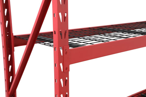 Steel Garage Storage Rack – 3, 4, 5 - Tier Heavy - Duty Industrial Shelving Units - Garage & Industrial Shelving Units with 3 Layer Red Racking 72" W x 24" D x 72" H | Sold by Uncle Wiener's Wholesale