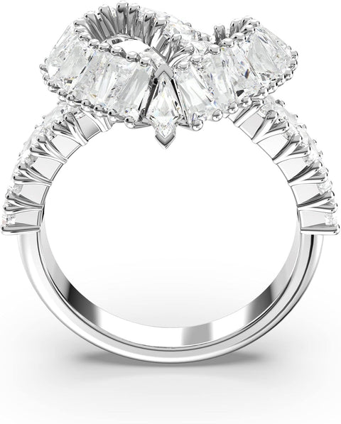 SWAROVSKI Matrix cocktail ring, Mixed cuts, Heart, White, Rhodium Finish. 55 - with | Sold by Uncle Wiener's Wholesale