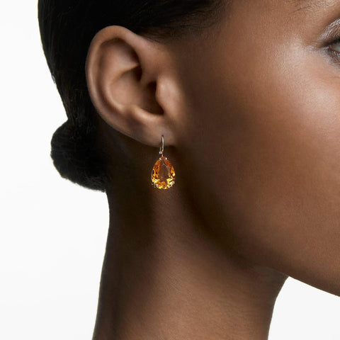Swarovski Millenia earrings, Pear cut crystal, Yellow, Gold - tone plated - with | Sold by Uncle Wiener's Wholesale