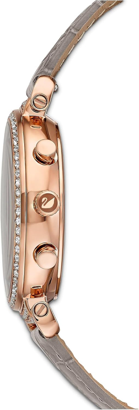 Swarovski Passage Chrono Crystal Watch Collection, Leather Strap - with | Sold by Uncle Wiener's Wholesale