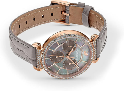 Swarovski Passage Chrono Crystal Watch Collection, Leather Strap - with | Sold by Uncle Wiener's Wholesale