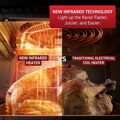 T - fal Infrared Air fryer, Easy Fry Collection, 6.3 Quart, Digital Touch screen, Grey - with Dimensions (Overall): 16.5 inches (H) x 14.2 inches (W) x 15 inches (D) | Sold by Uncle Wiener's Wholesale