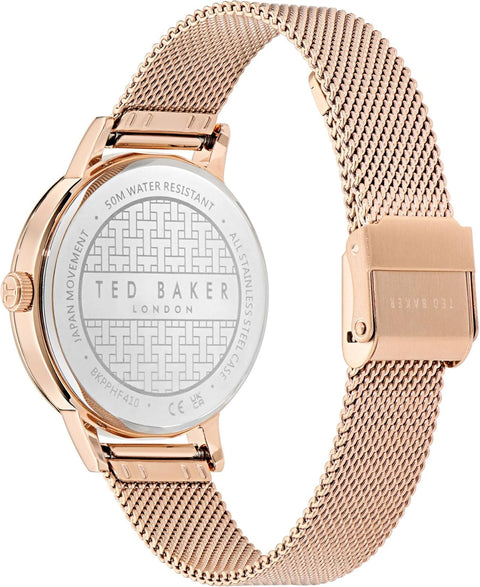 Ted Baker Ladies Yellow Gold Mesh Band Bracelet Watch - with | Sold by Uncle Wiener's Wholesale