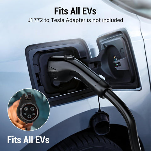 Tera Electric Vehicle Charger Portable: Level 2 & 1 J1772 16A 8A 110V 240V ETL NEMA 14 - 50 Plug Indoor & Outdoor EV Charging Station with NEMA 5 - 15 Adapter Cord 23FT Cable P02 - with | Sold by Uncle Wiener's Wholesale