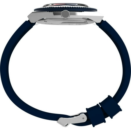 Timex TW2V32100 Men's Q Quartz Blue Dial Rubber Strap Watch - with Other | Sold by Uncle Wiener's Wholesale