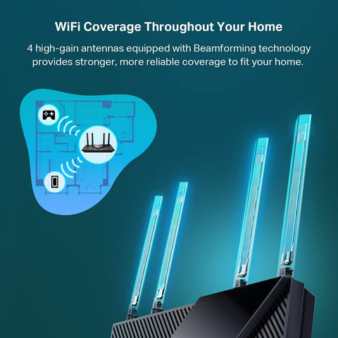 TP - Link AX3000 WiFi 6 Smart WiFi Router (Archer AX55) – 802.11ax Wireless Router, Gigabit Internet Router, Dual Band, OFDMA, MU - MIMO, OneMesh Compatible - with | Sold by Uncle Wiener's Wholesale